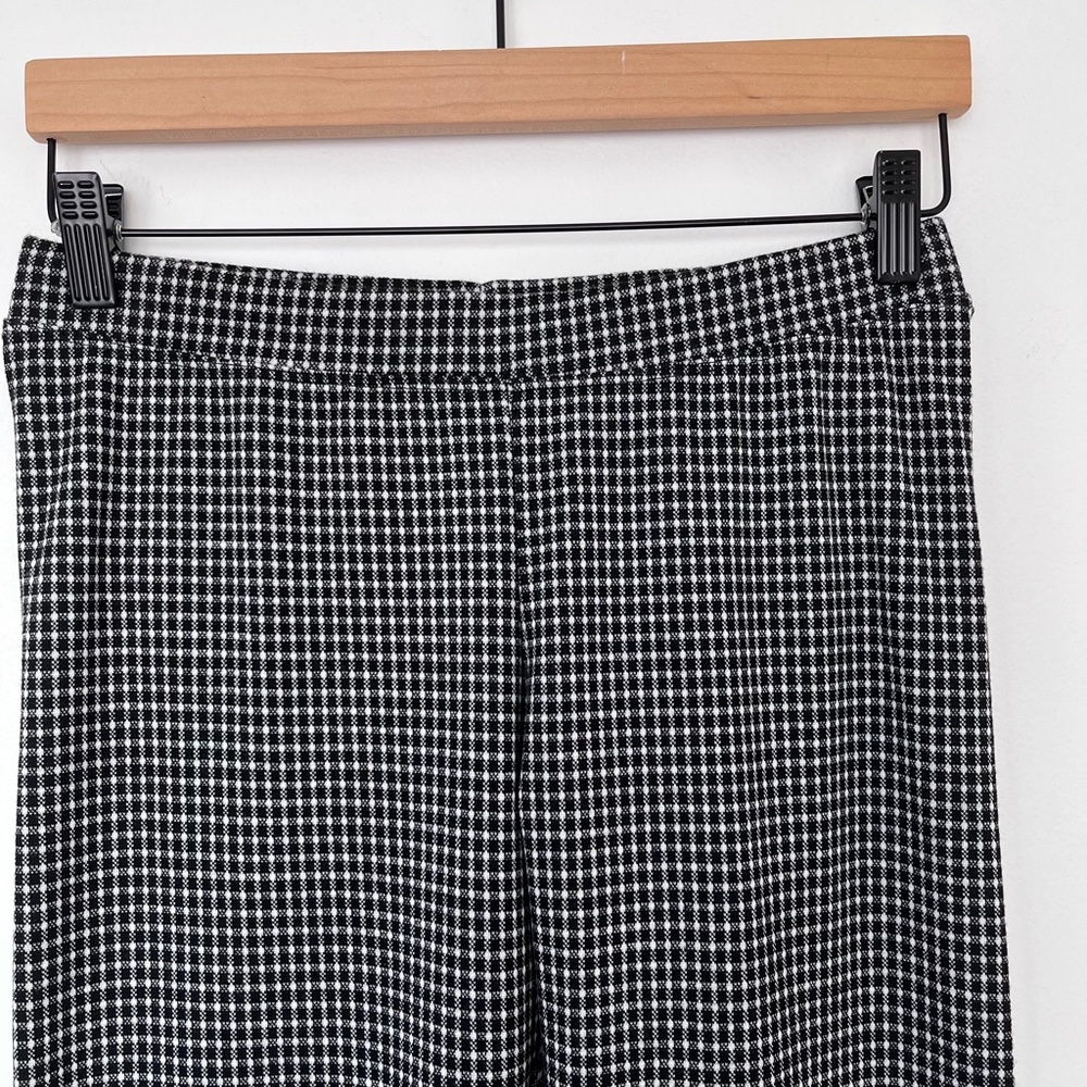 Black & White Gingham Check Print Leggings - Picture 7 of 7